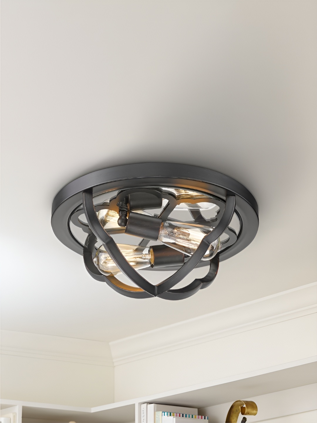 

The Art House Black & White Aluminium Ceiling Lamp