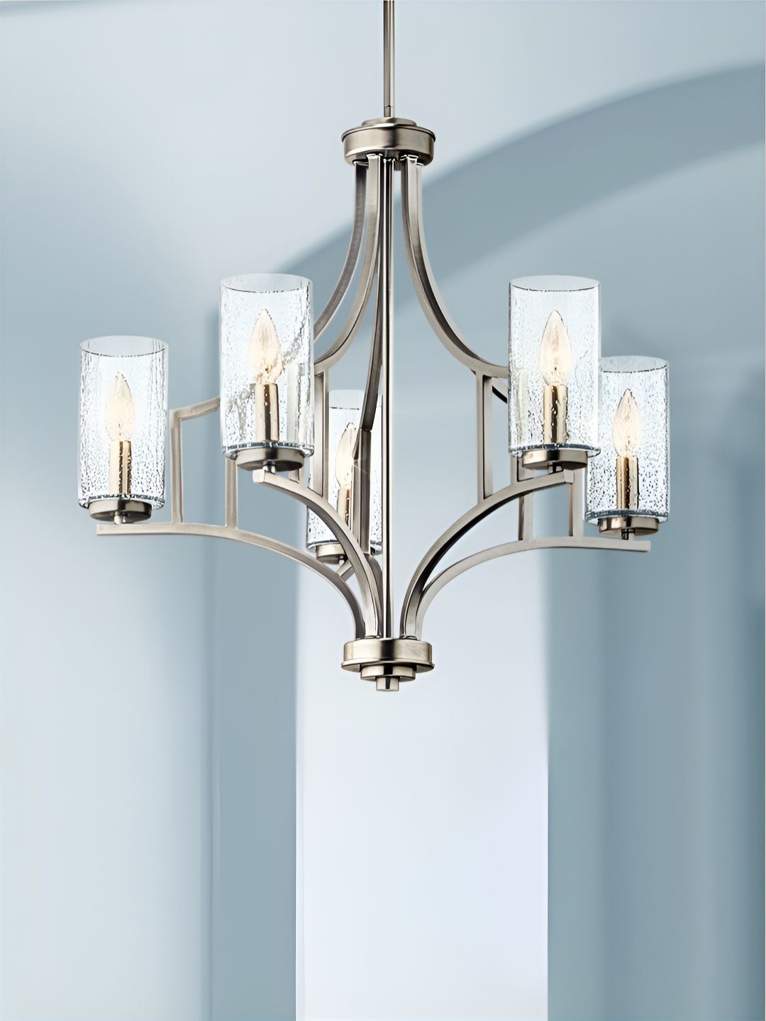 

The Art House Transparent & Silver-Toned Aluminium Chandelier Ceiling Lamp