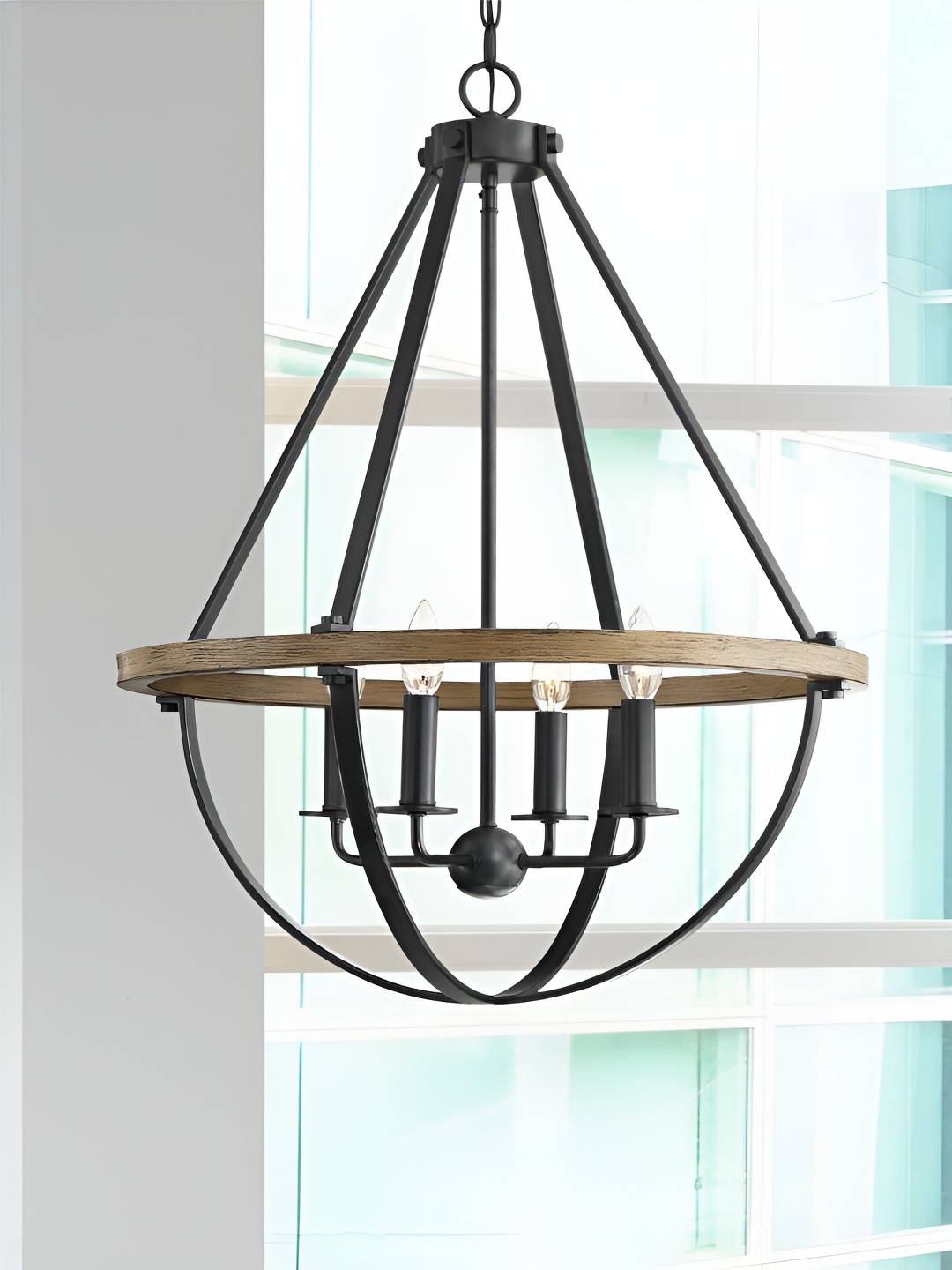 

The Art House Black & Transparent Aluminium Ceiling Lamp