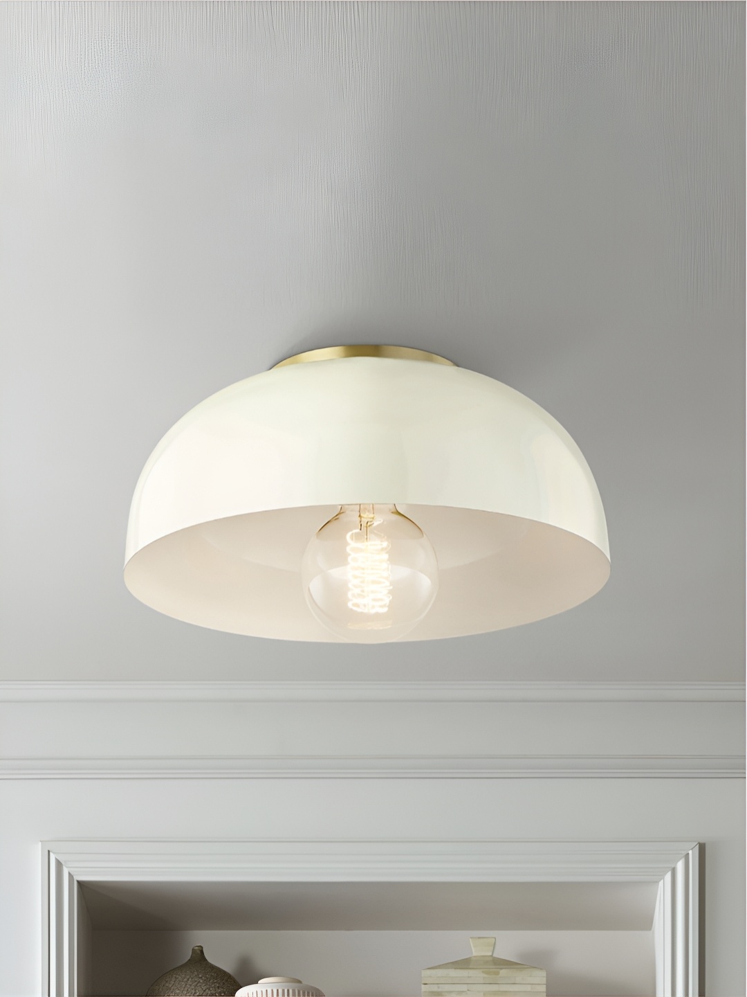 

The Art House White Aluminium Ceiling Lamp