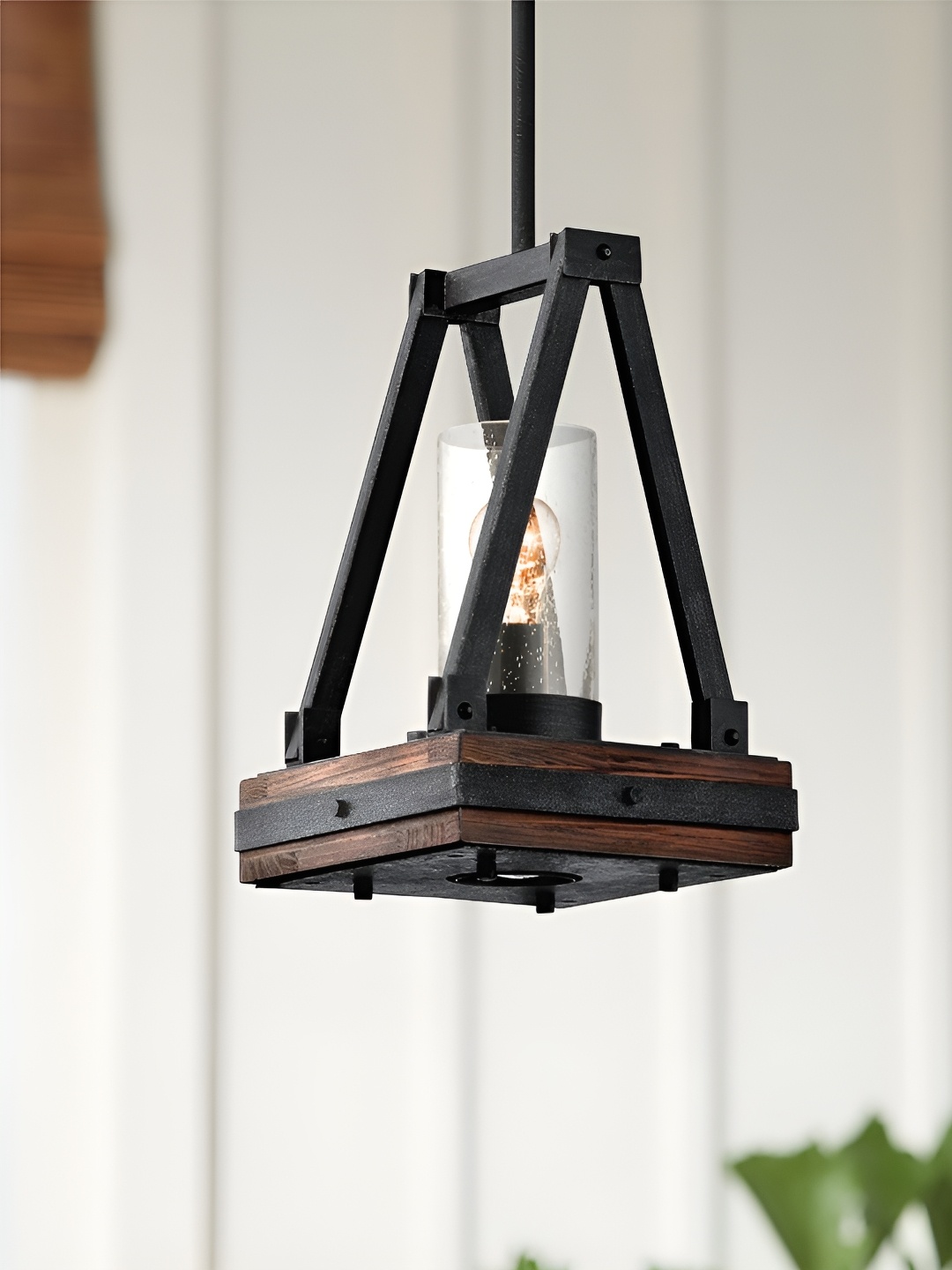 

The Art House Black & Brown Aluminium Abstract Shaped Ceiling Lamp