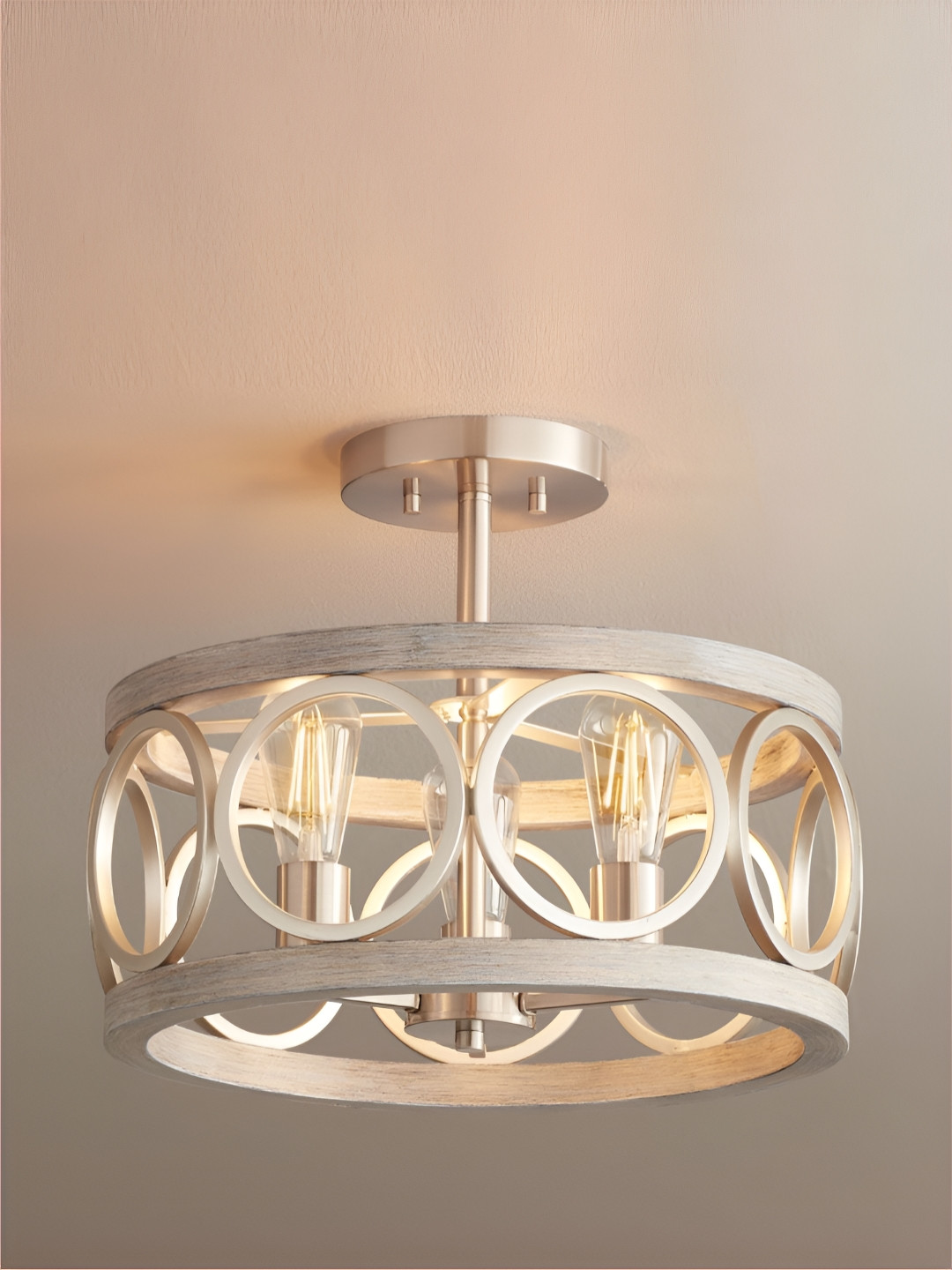 

The Art House Grey & Transparent Textured Aluminium Ceiling Lamp