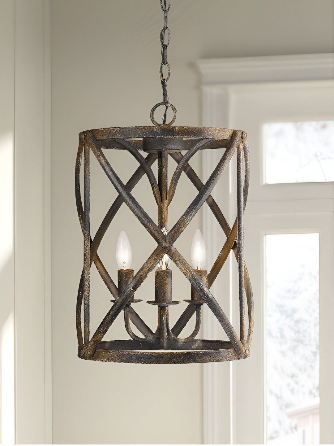 

The Art House Black & Brown Foyer Pendant Light Ceiling Lamp