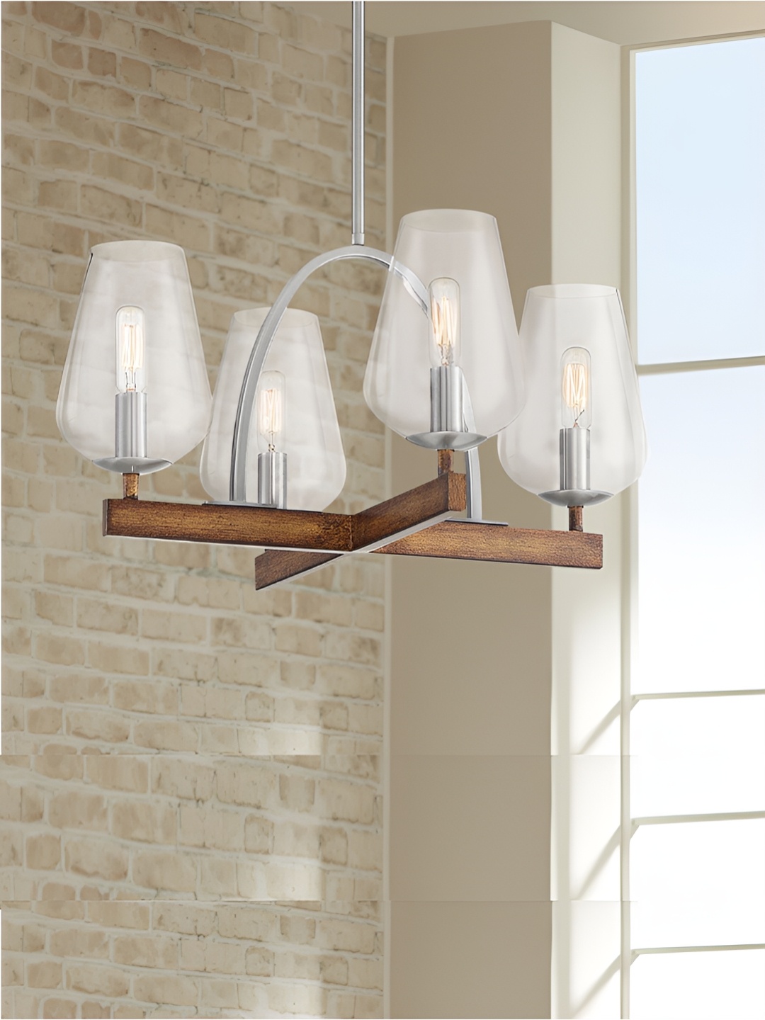 

The Art House Transparent & Brown Textured Aluminium Ceiling Lamp
