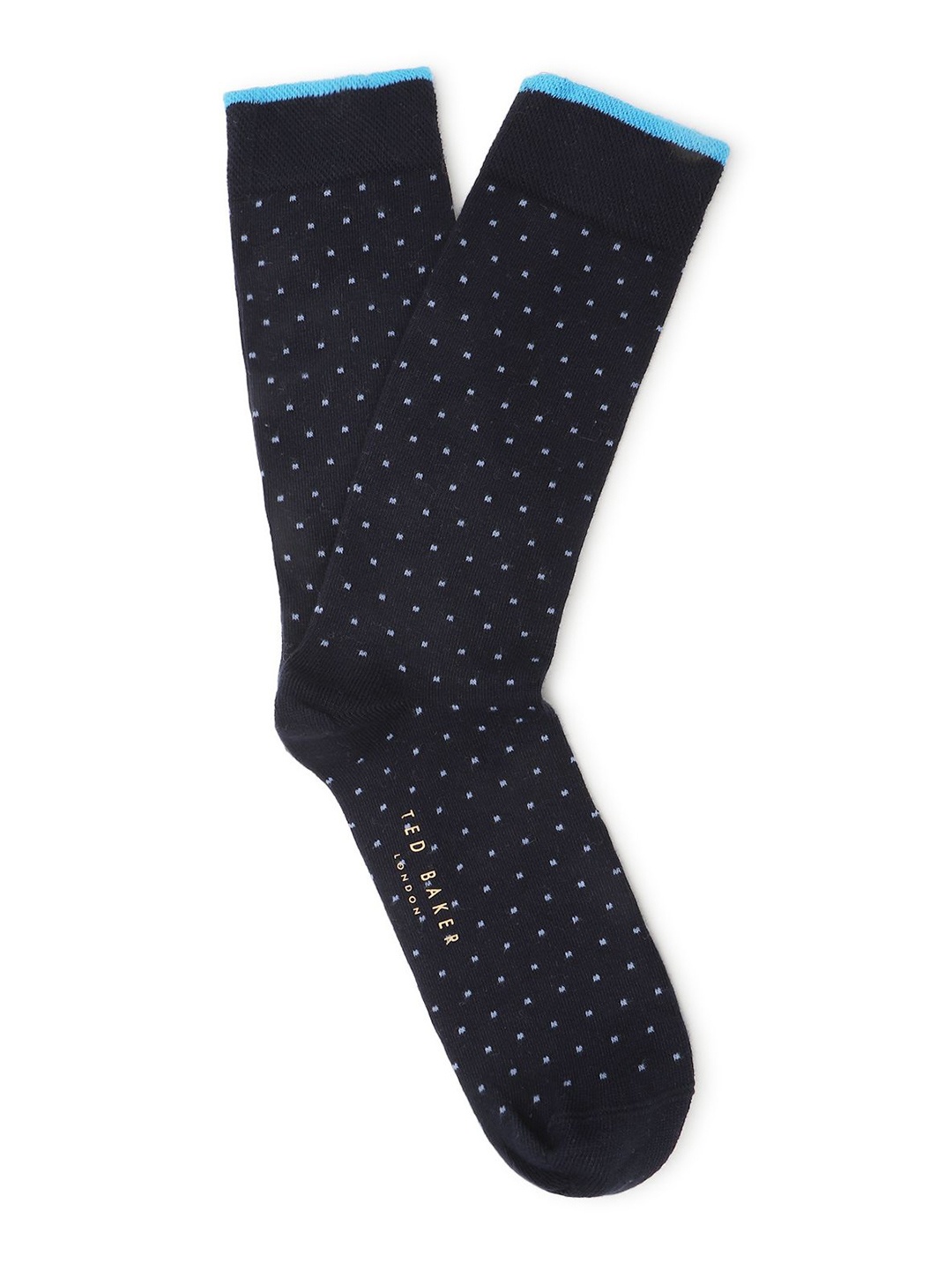 

Ted Baker Patterned Cotton Calf-Length Socks, Black