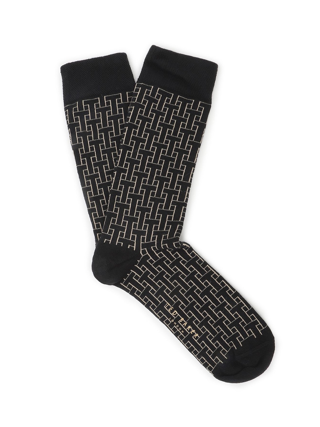 

Ted Baker Men T-Patterned Cotton Calf-Length Crew Socks, Black