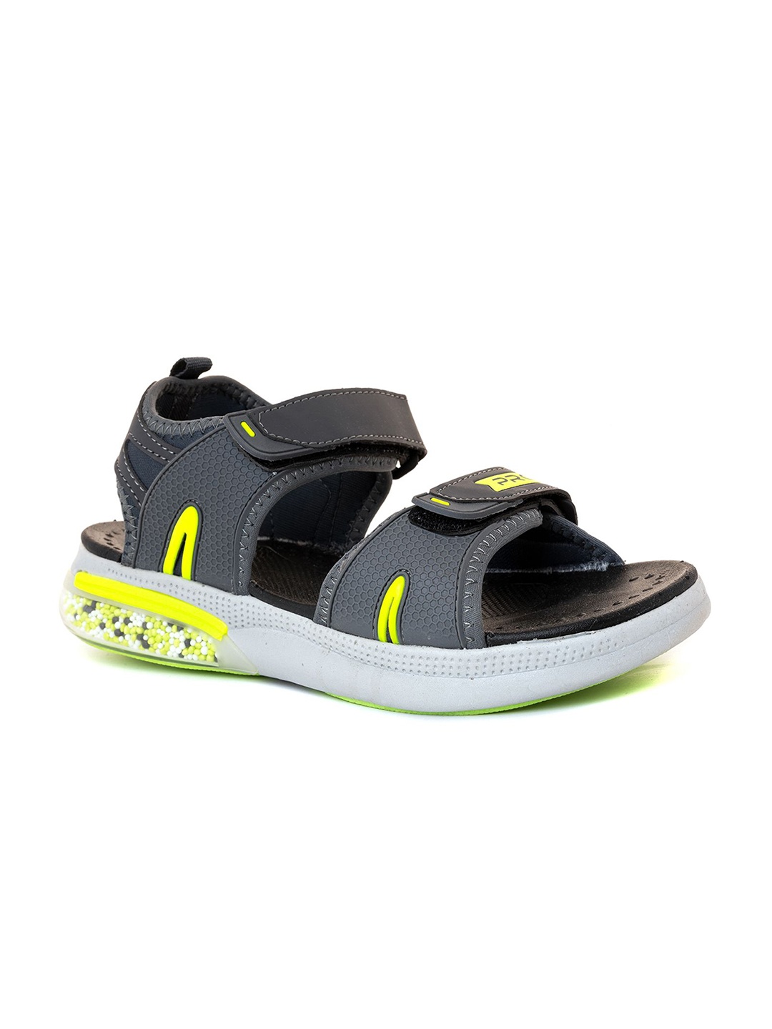 

Khadims Men Textured Sports Sandals, Grey