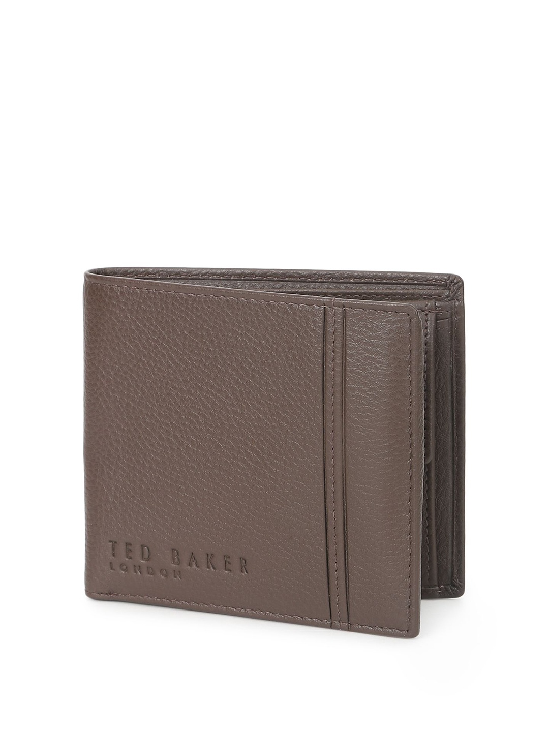 

Ted Baker Men Textured Leather Two Fold Wallet, Brown