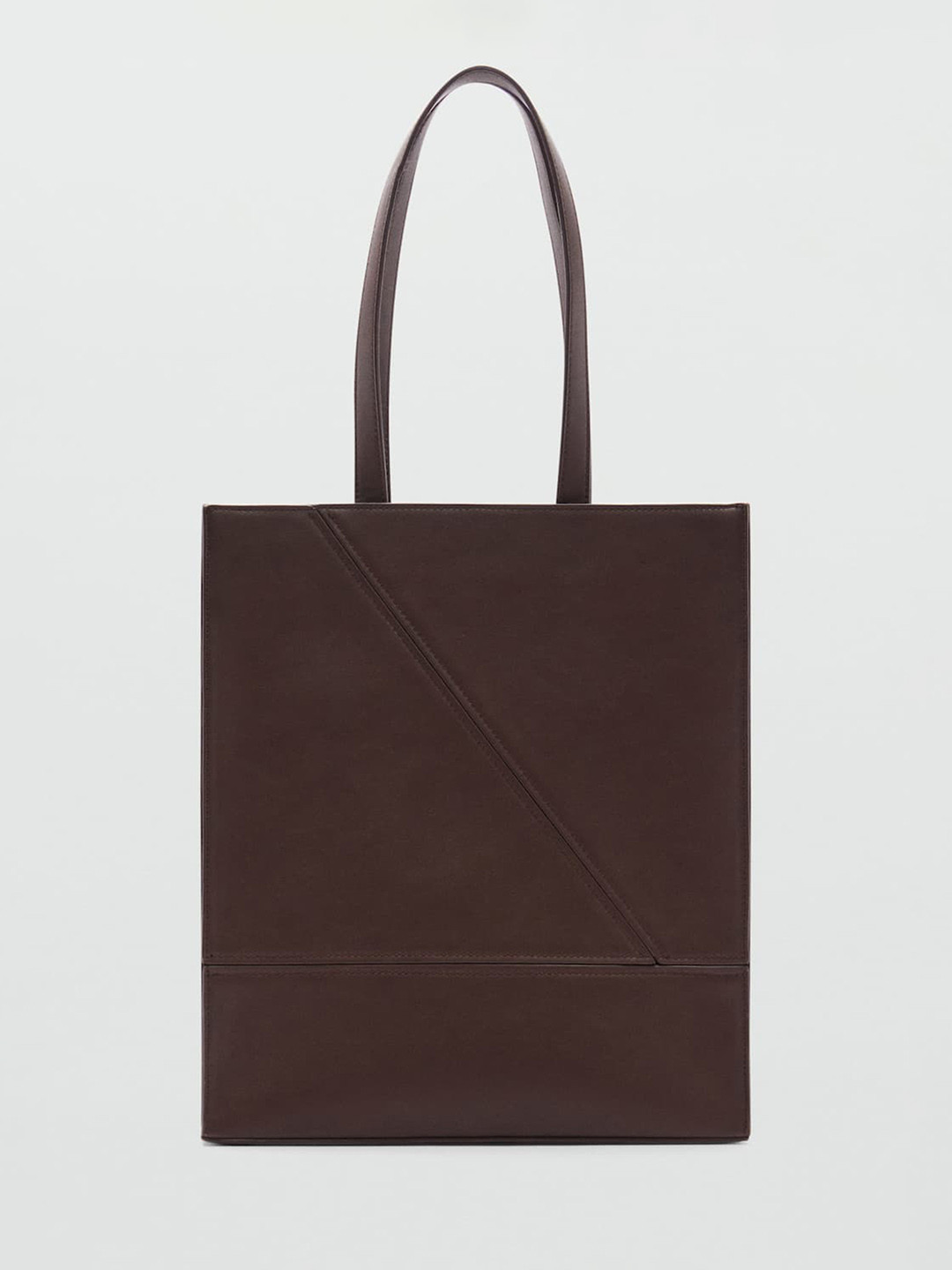 

MANGO MAN Structured Shoulder Bag, Coffee brown
