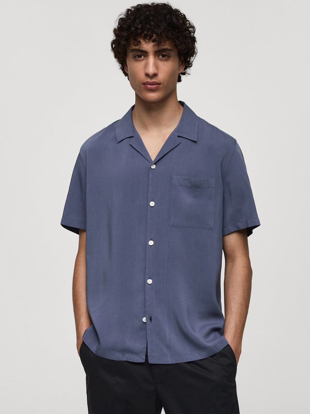 

MANGO MAN Casual Shirt, Blue