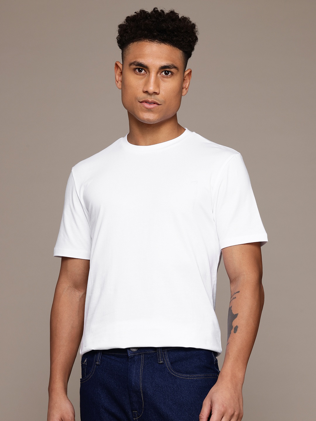 

MANGO MAN Cotton T-shirt, White