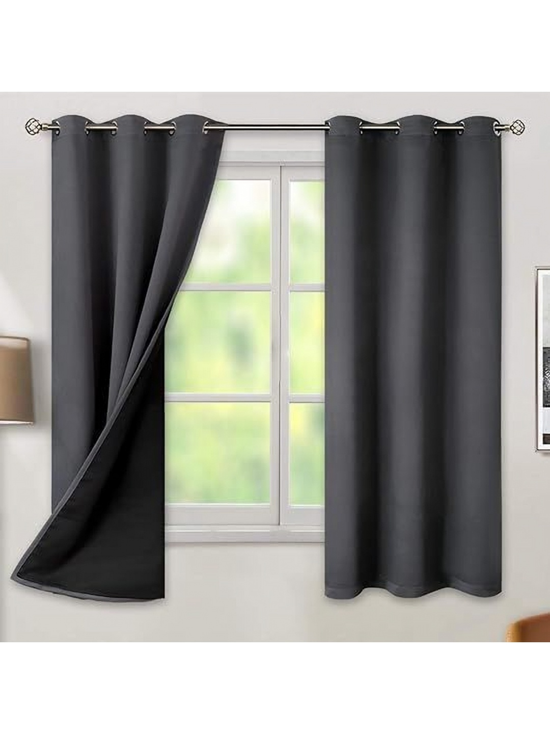 

BFAM Brown Sheer Window Curtain