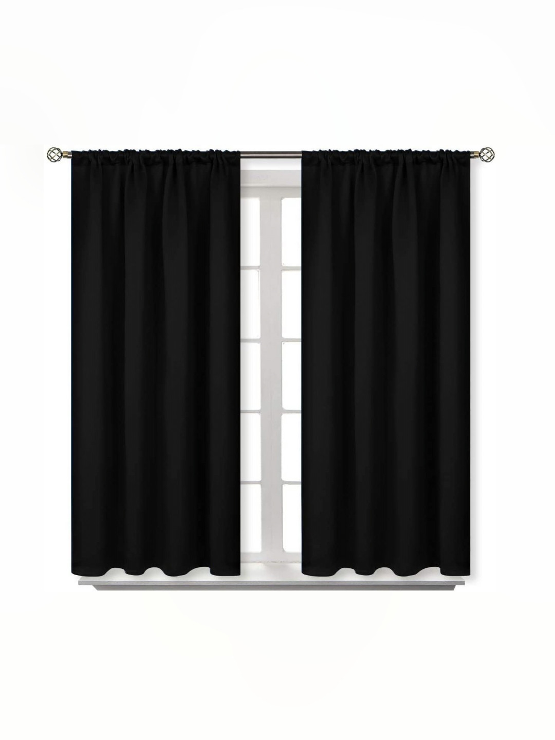 

BFAM Black Black Out Window Curtain