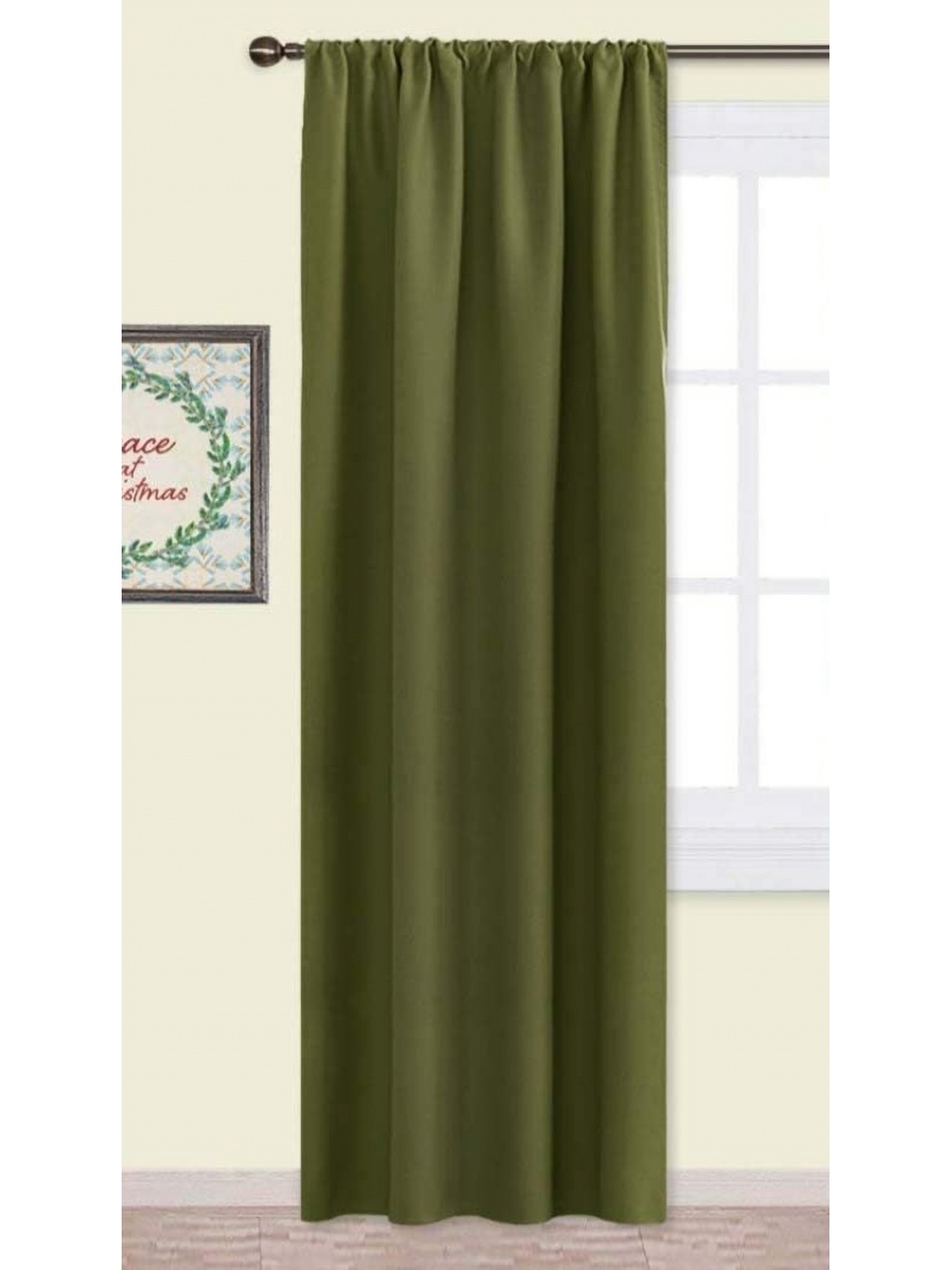 

BFAM Green Black Out Long Door Curtain