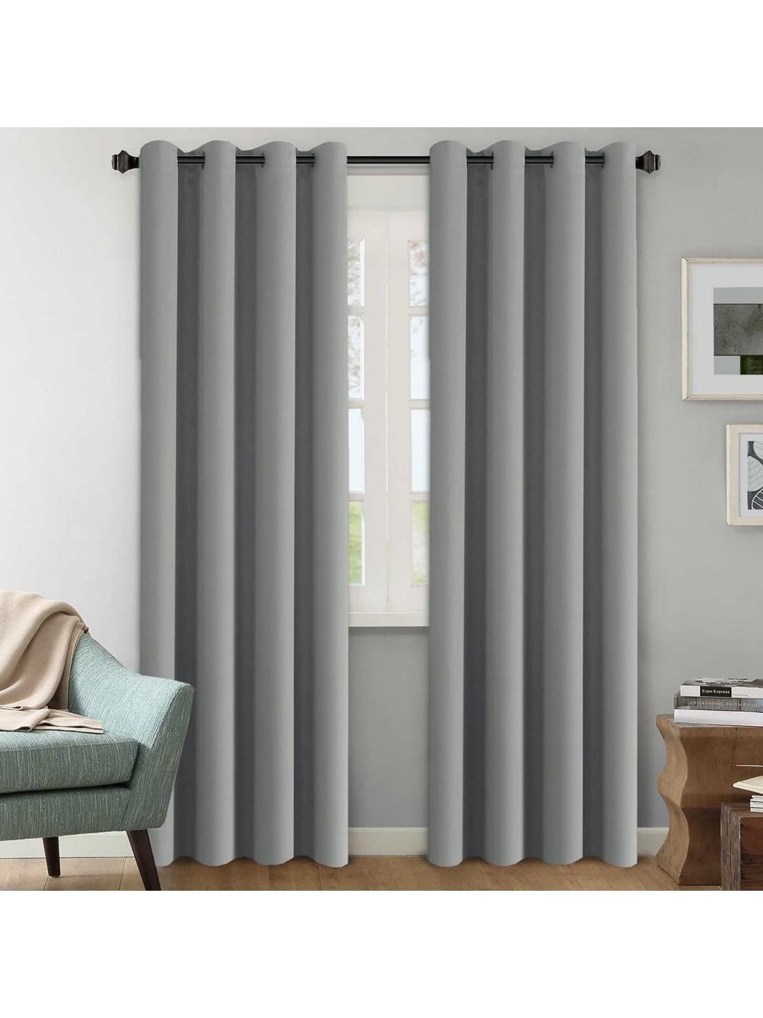 

BFAM Grey Black Out Window Curtain