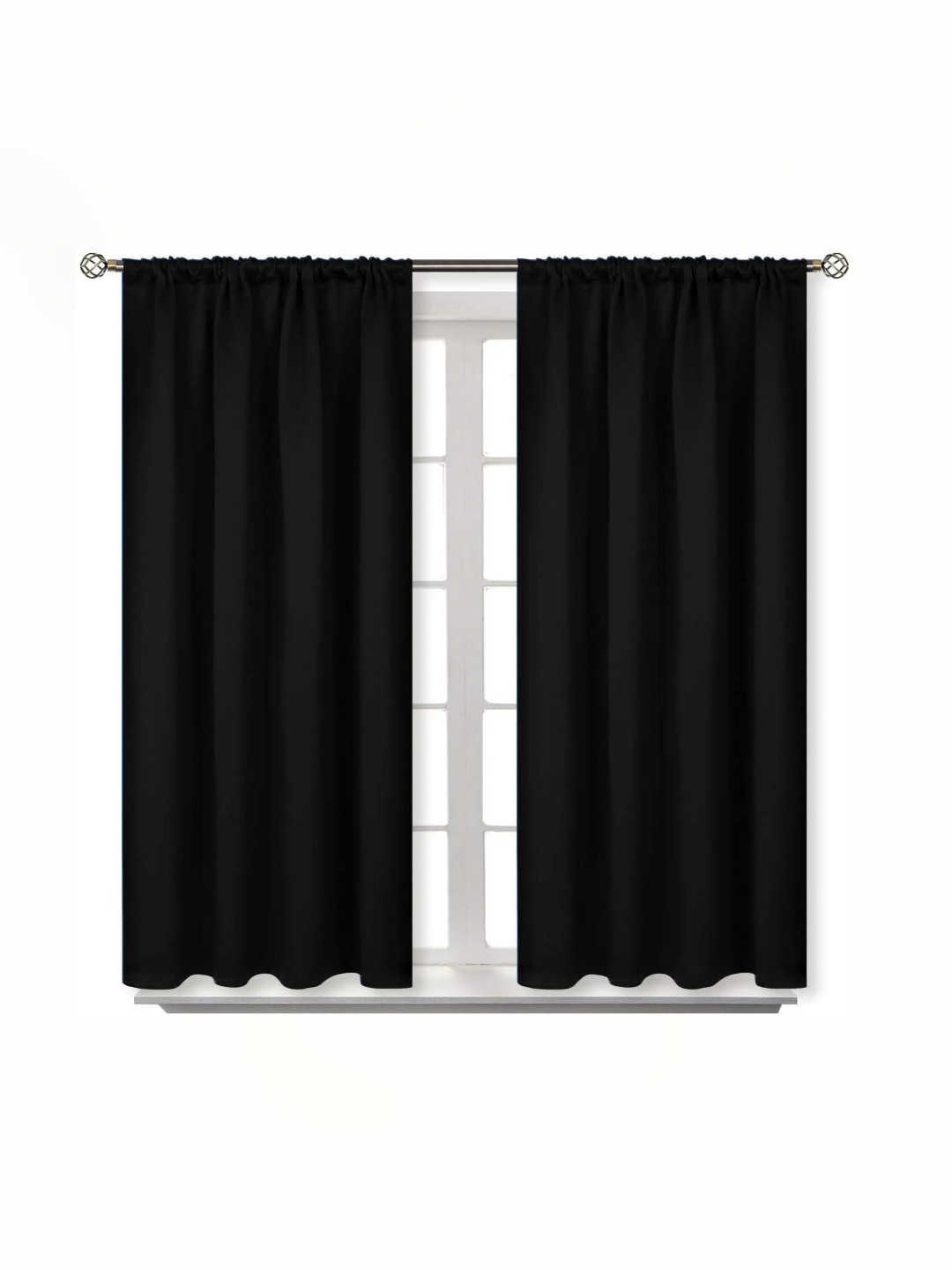 

BFAM Black Black Out Window Curtain