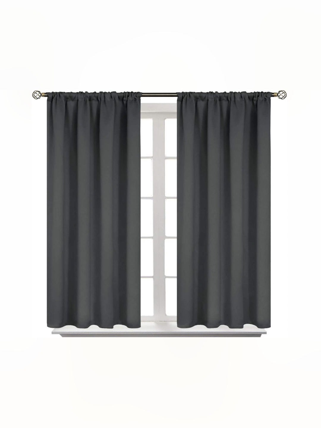 

BFAM Grey Black Out Window Curtain