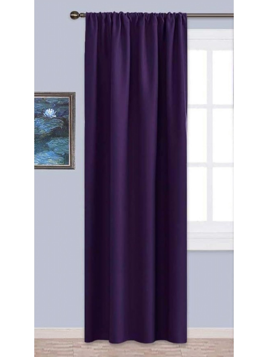 

BFAM Purple Black Out Door Curtain