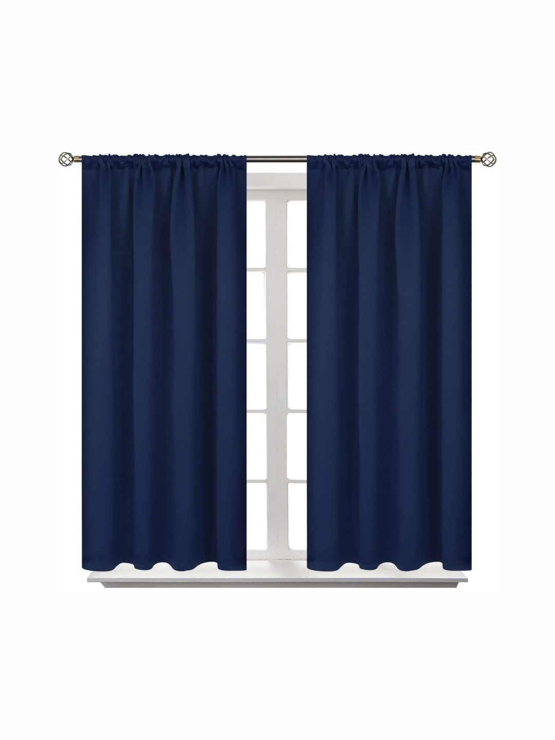 

BFAM Blue Black Out Long Door Curtain