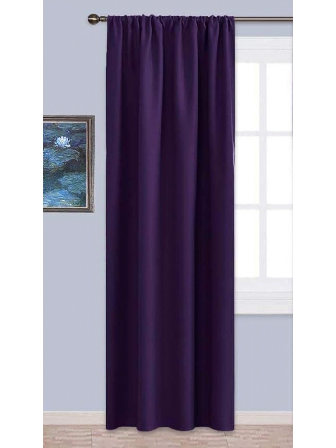 

BFAM Purple Black Out Window Curtain