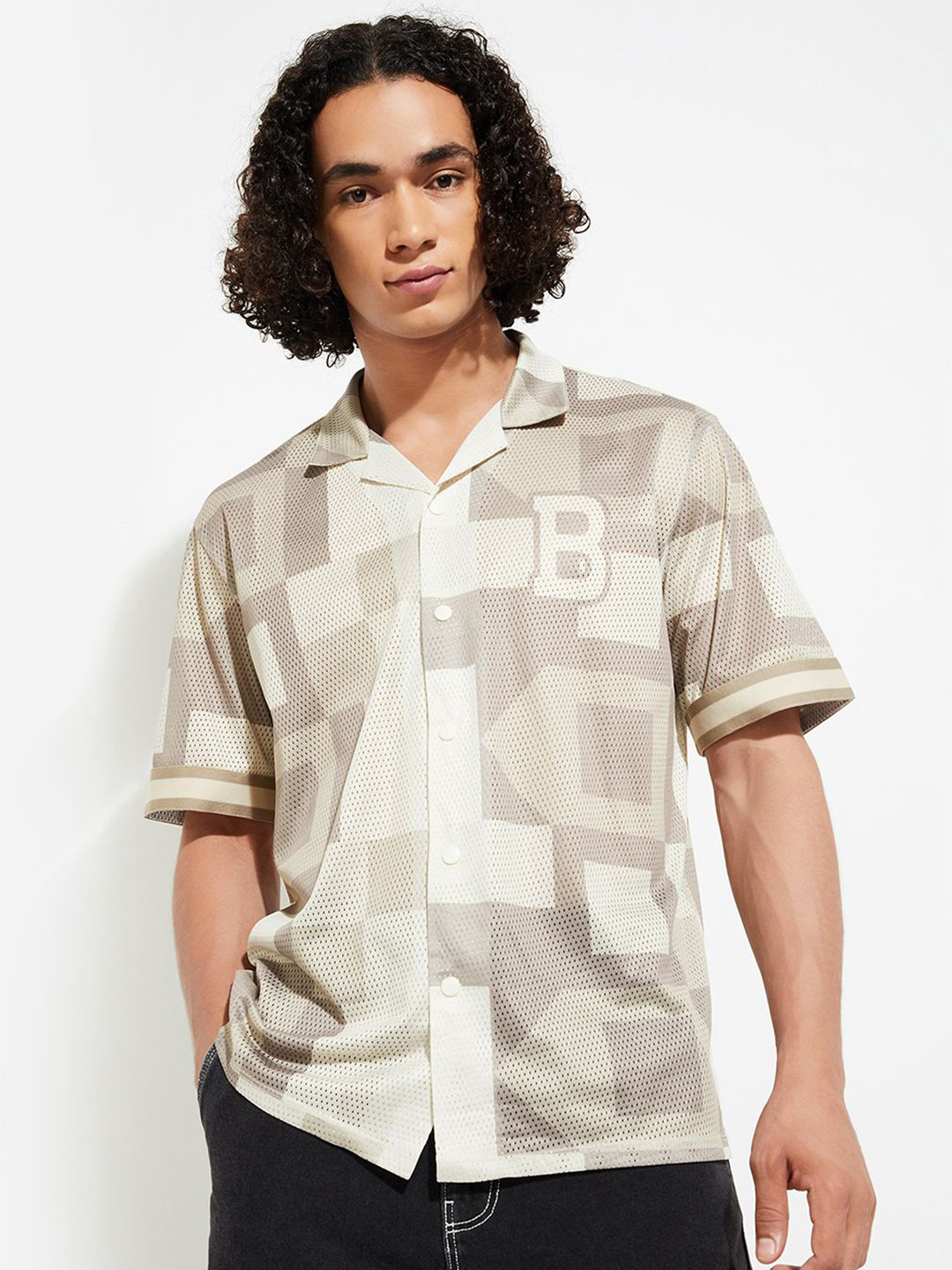 

max Men Casual Shirt, White