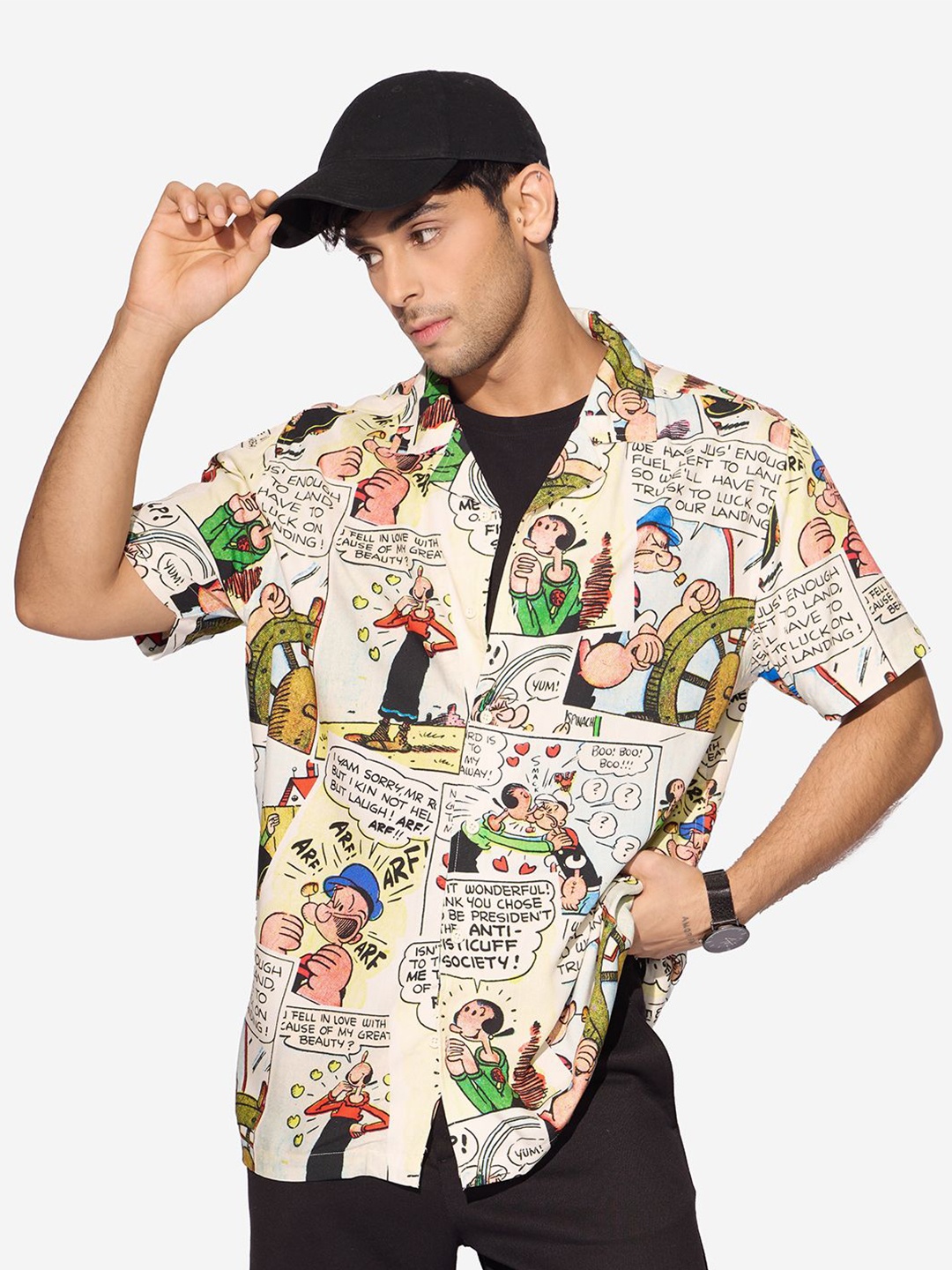 

The Souled Store Men Graphic Opaque Printed Casual Shirt, Multi