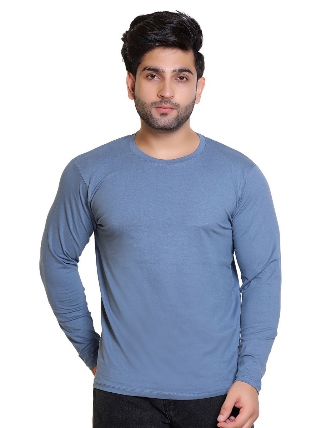 

Gajraj Men Moisture Wicking Raw Edge T-shirt, Blue