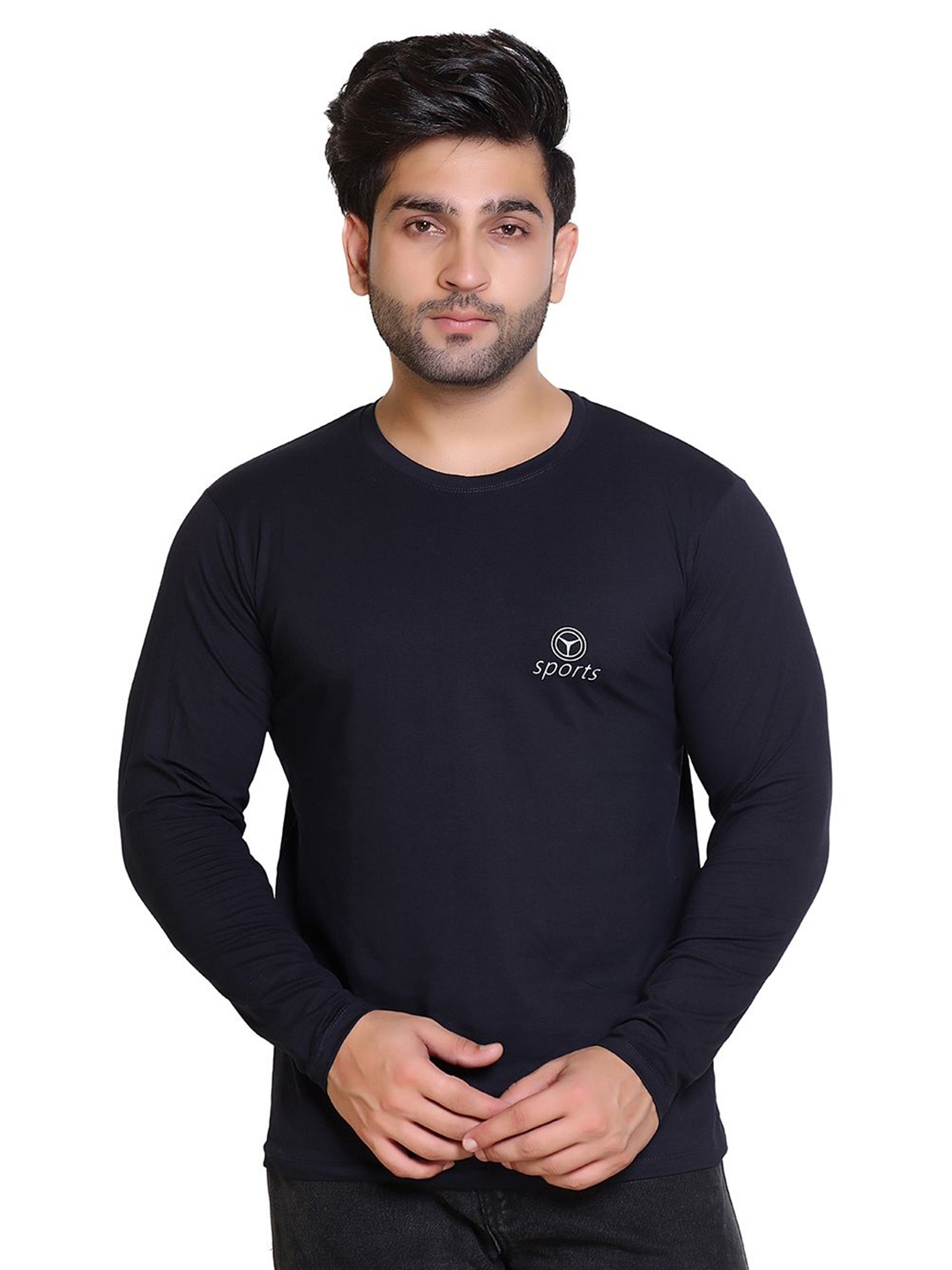 

Gajraj Men Moisture Wicking T-shirt, Navy blue