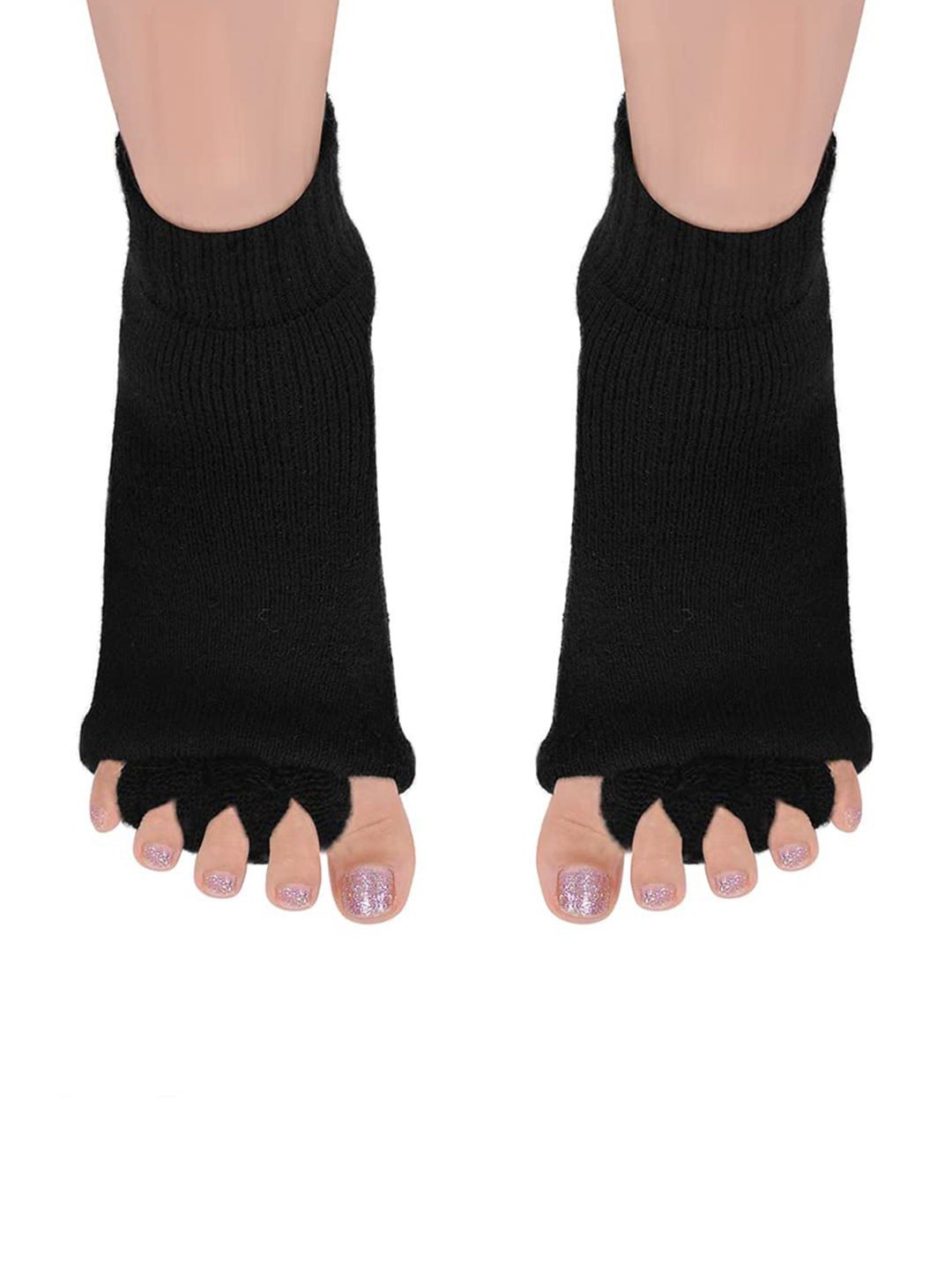 

Queue Cotton Foot Alignment & Pain Relief Socks, Black