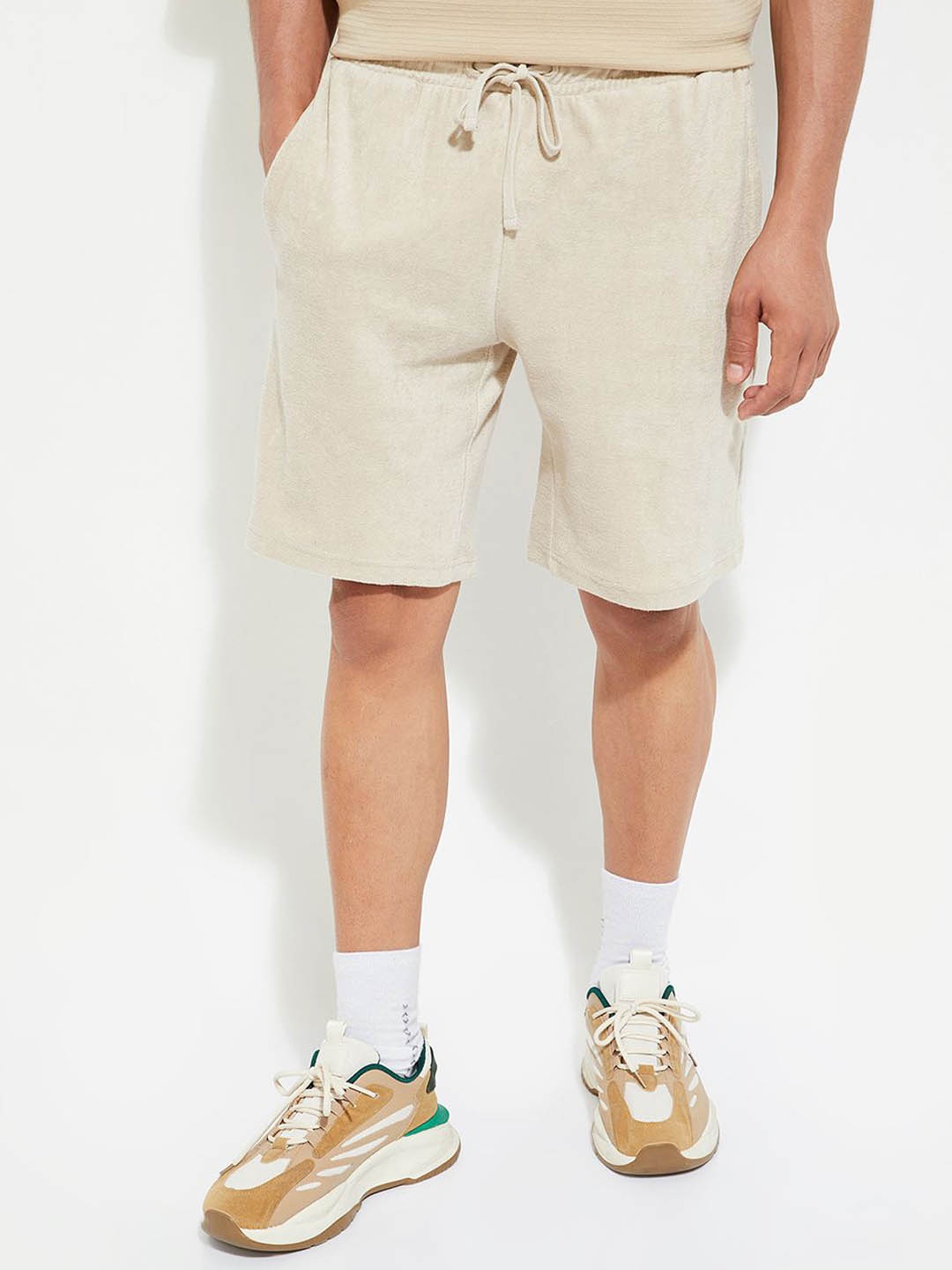 

max URB_N Men Solid Casual Shorts, Grey