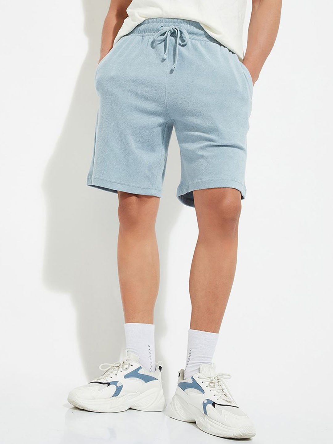 

max URB_N Men Solid Casual Shorts, Blue