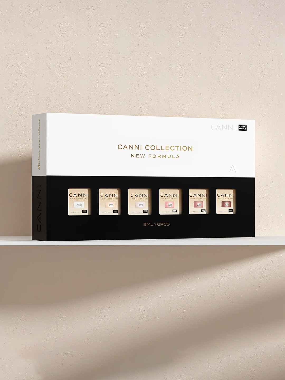 

CANNI Hema Free Set Of 6 UV Soak Off Gel Nail Polish - 9ml Each - 2306, Nude