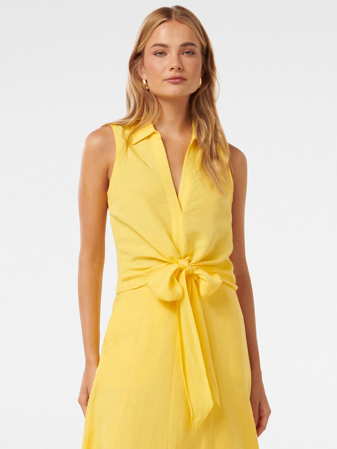 

Forever New Women Classic Opaque Casual Shirt, Yellow