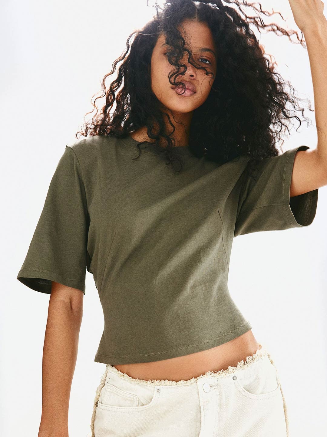 

H&M Shoulder-Pad Tshirts, Green