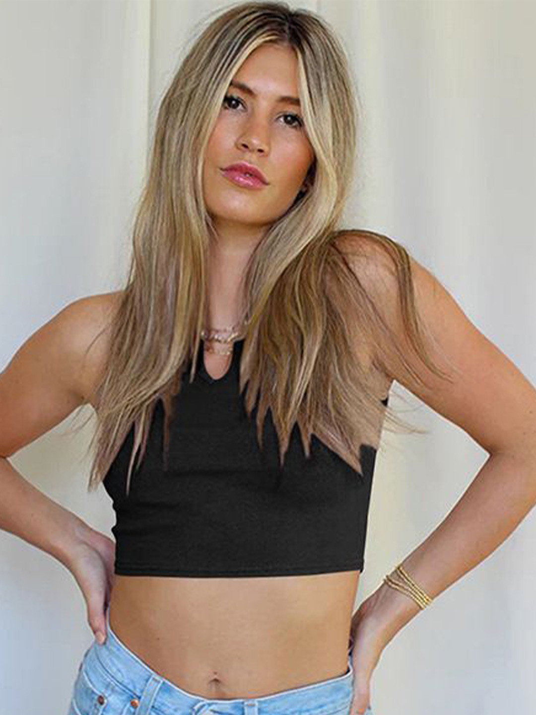 

StyleCast x Revolte Top, Black