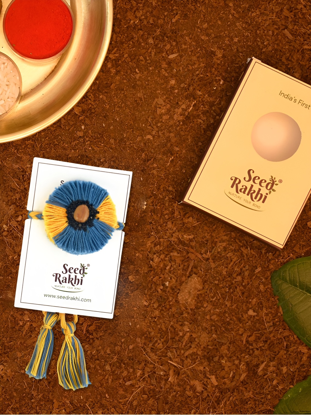 

Indigifts Plantable Rakhi Set, Yellow