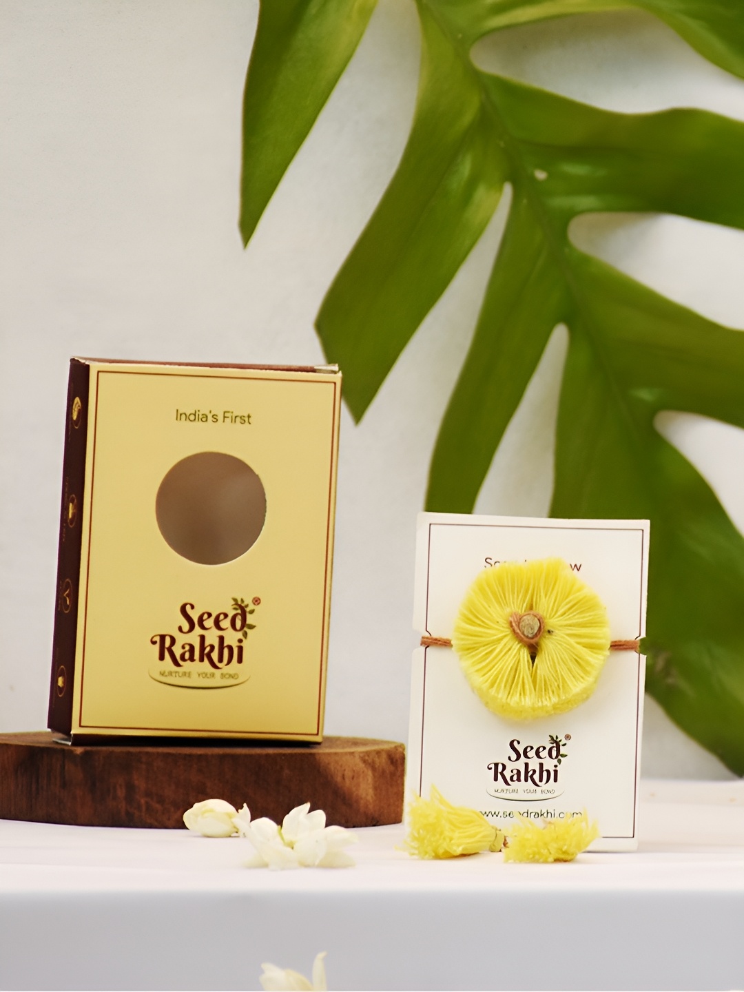 

Indigifts Plantable Thread Rakhi, Yellow