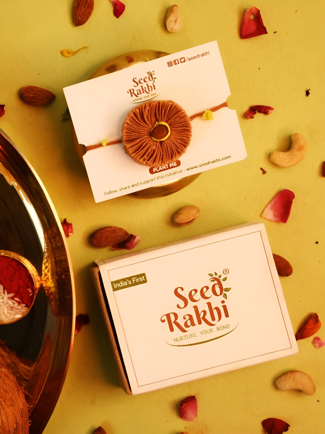

Indigifts Plantable Seed Rakhi, Brown