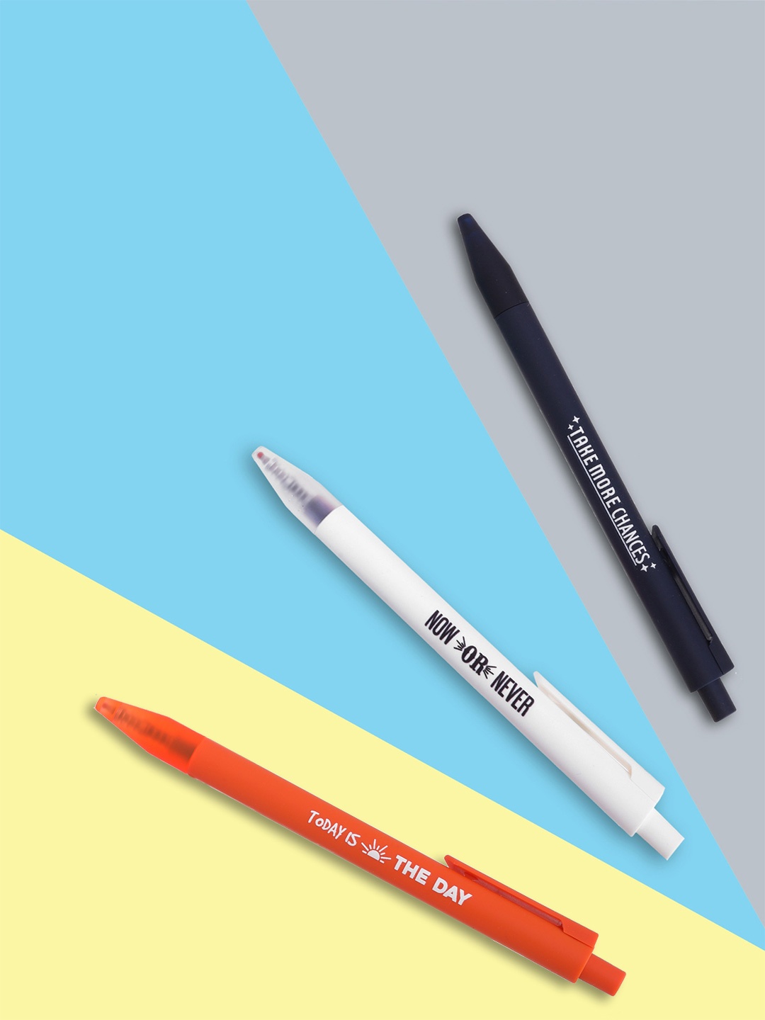 

Doodle Pack Of 3 Fine Point Retractable Blue Ink Gel Pens, Orange
