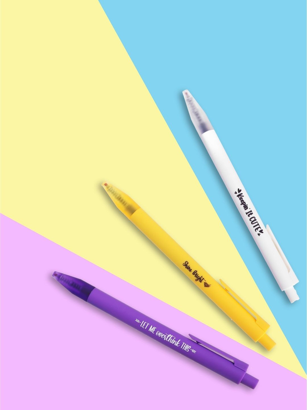 

Doodle Pack Of 3 Fine Point Retractable Blue Ink Gel Pens, Purple
