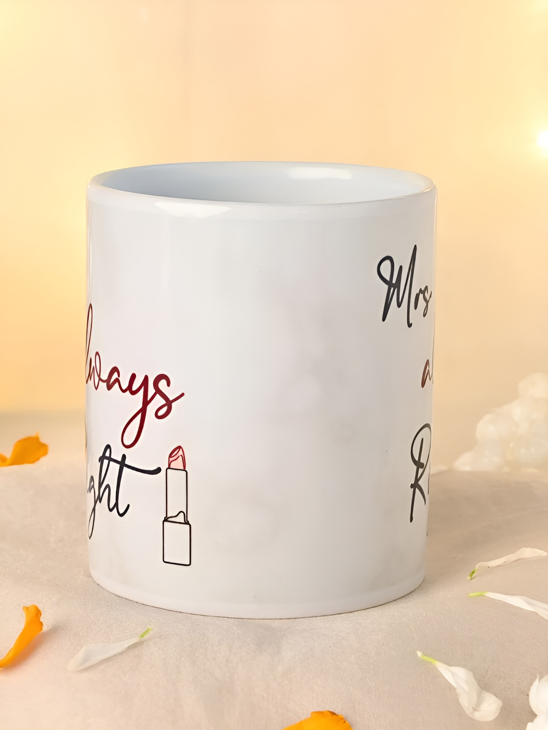 

fnp White & Black Text or Slogans Printed Ceramic Glossy Mug 325ml