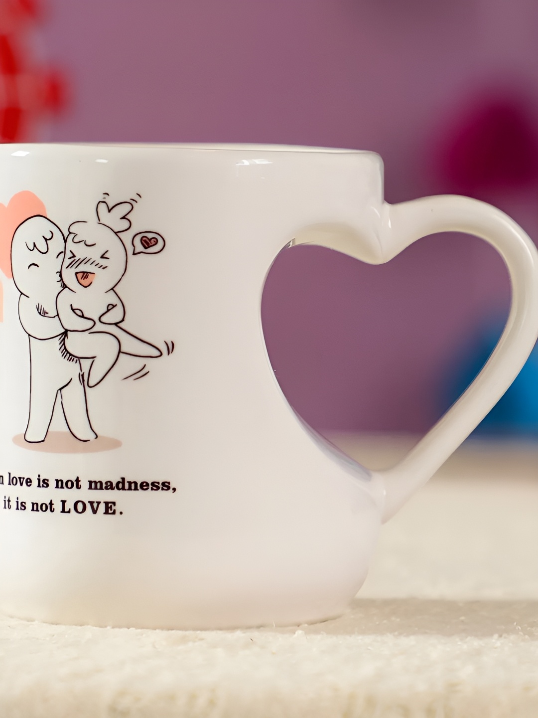 

fnp White & Black Printed Ceramic Glossy Mug 325ml