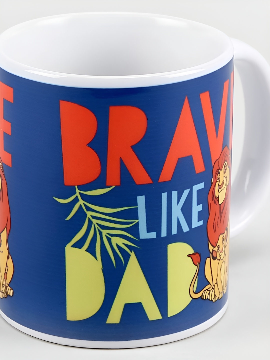 

fnp White & Blue Disney Brave Like Dad Printed Ceramic Glossy Mug 325 ml