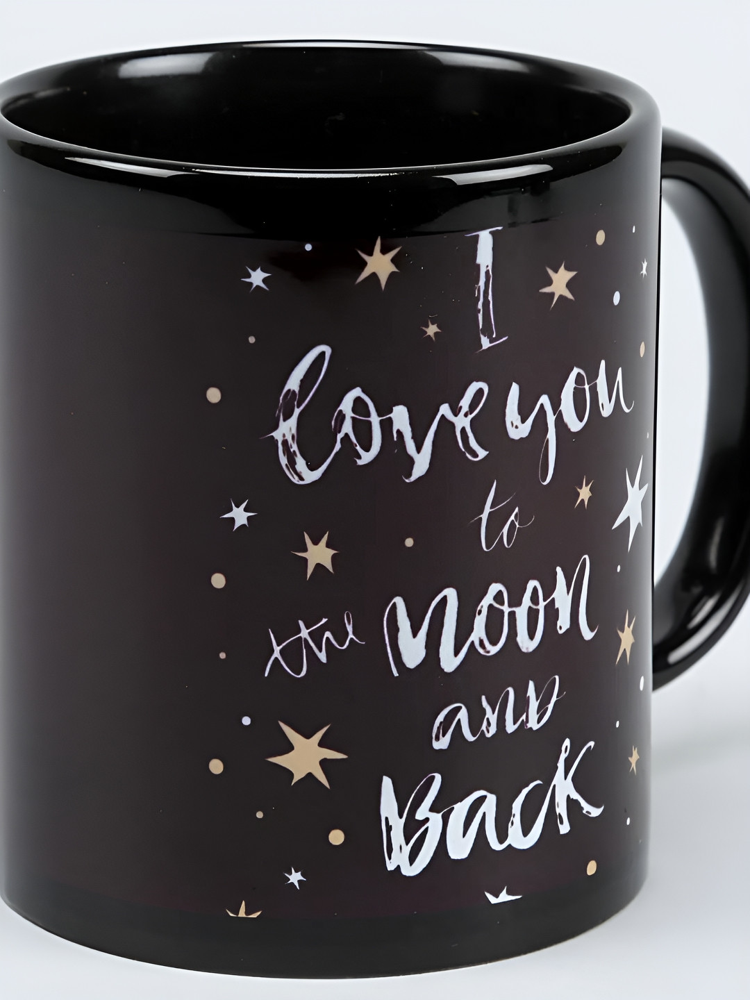 

fnp White & Black Text or Slogans Printed Ceramic Glossy Mug 325ml