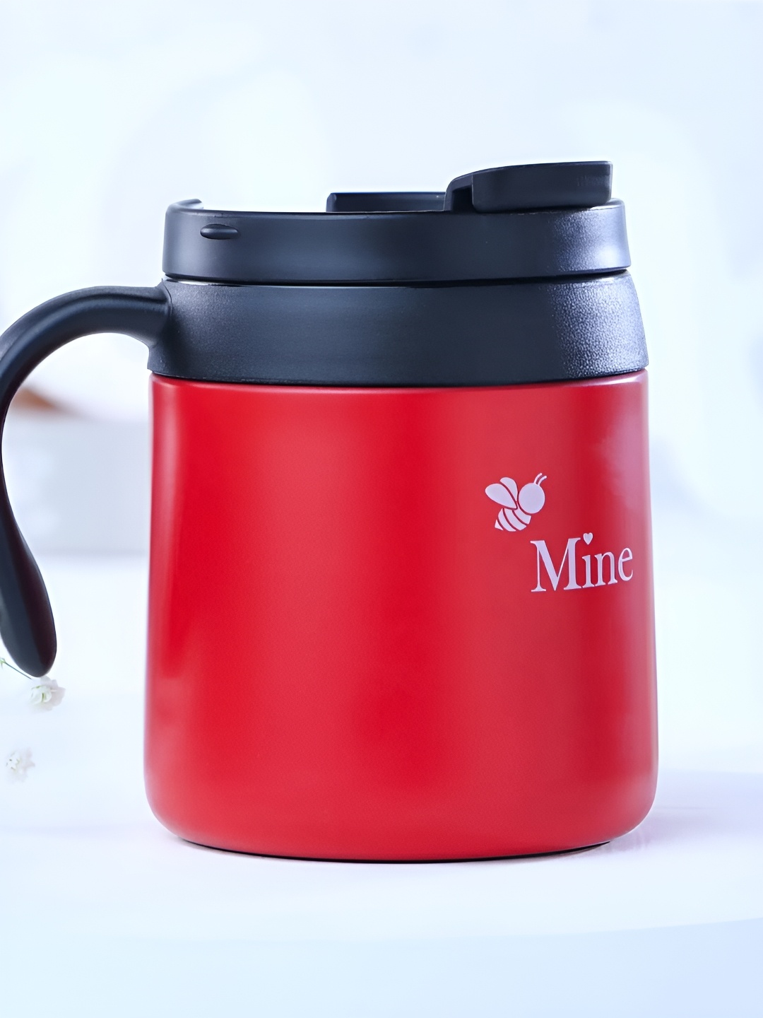 

fnp Red & Black Printed Ceramic Matte Mug 325ml
