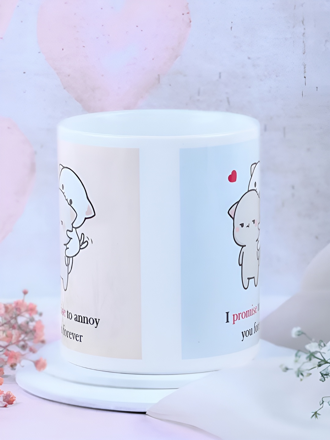 

fnp White & Black Forever Annoying Printed Ceramic Glossy Mug 325 ml