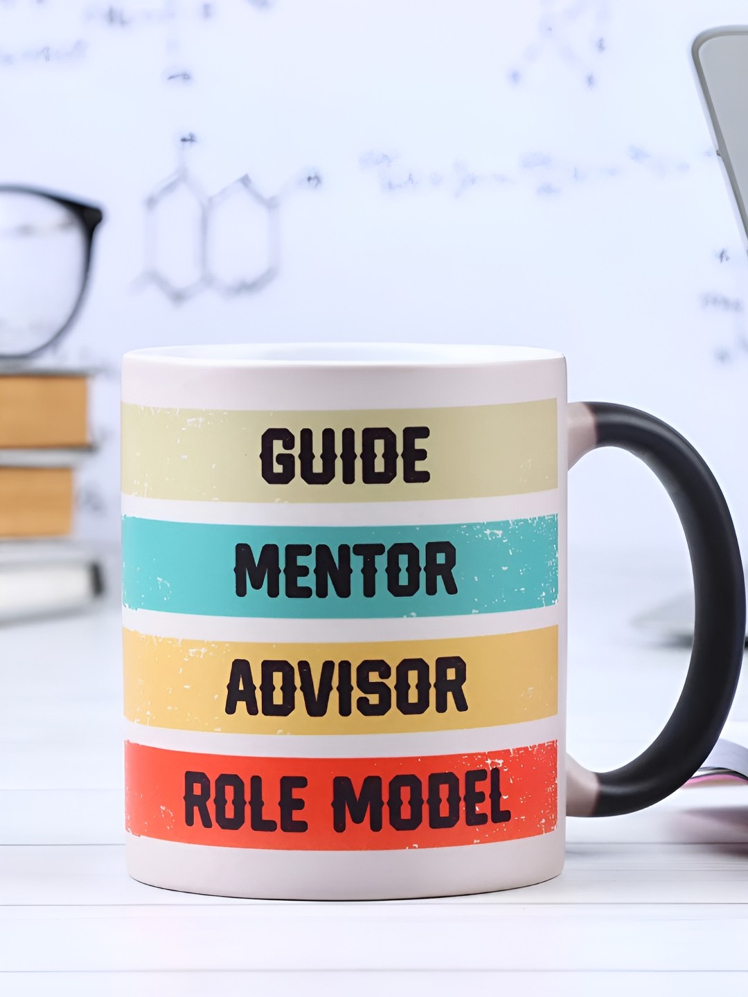 

fnp White & Red Text or Slogans Printed Ceramic Glossy Mug 325ml