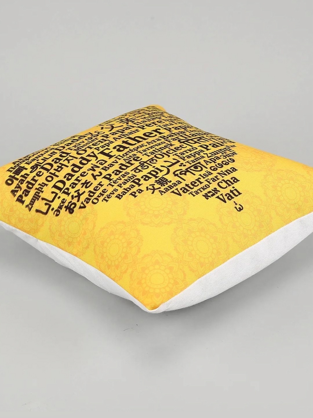 

fnp Yellow & Black Happy Father S Day Printed Square Pre Filled Cushions