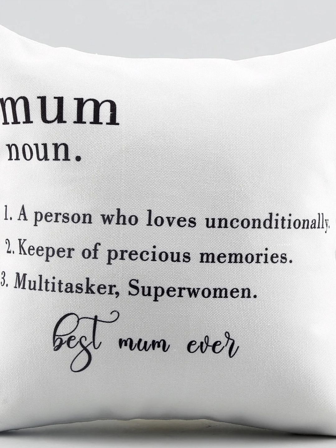 

fnp White & Black Best Mom Ever Printed Square Pre Filled Cushion