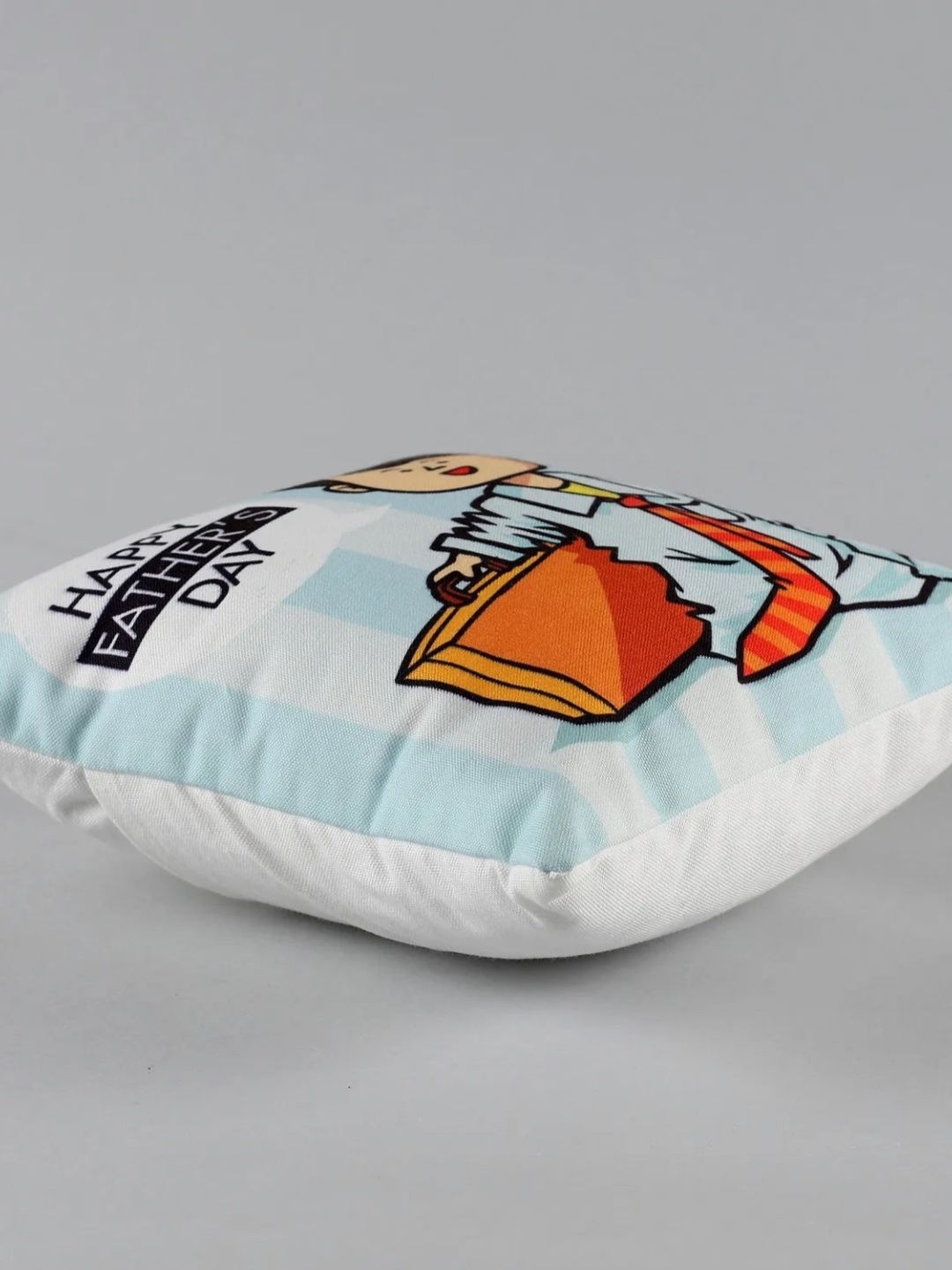 

fnp White & Blue Quirky Fathers Day Printed Square Pre Filled Cushion